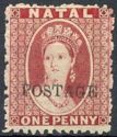 Queen Victoria (Full Face) Overprinted 'POSTAGE'