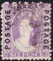 Queen Victoria (1819-1901) Full Face - Overprinted 'POSTAGE'