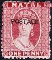 Queen Victoria (1819-1901) (Full Face) Overprinted 'POSTAGE'