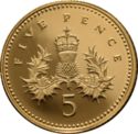 5 Pence (Crown Thistle - Gold edition)
