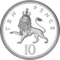 10 Pence (Crowned Lion - Silver edition)