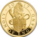 100 Pounds (The Queen's Beasts, Lion of England - Gold)