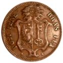 1 Centime (Post French occupation - 1815~48)