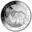 1,000 Shillings (African Wildlife - Elephant 10 Oz.)