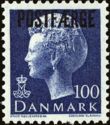 Queen Marghrete II overprinted POSTFÆRGE