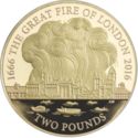 2 Pounds (Great Fire of London - Gold)
