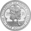 5 Pounds (500th Anniversary of the Accession of Henry VIII - Silver)