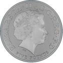 5 Pounds (200th Death anniversary Admiral Nelson - Platinum Piedfort)