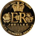 100 Dollars (25th Anniversary of Queen Elizabeth II)