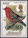 Red Avadavat (Amandava amandava), overprinted O.H.M.S.