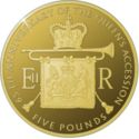 5 Pounds (Queen Elizabeth II Sapphire Jubilee - Gold Plated)