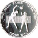 10,000 Won (10th Asian Games. Badminton)