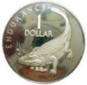 1 Dollar (10th Anniversary of Independence - Caiman)