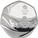 50 Pence (Support for Team GB, Rio 2016 - Silver Piedfort)