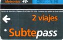 Subtepass 2001 (Small) 2 Viajes - Serial C390