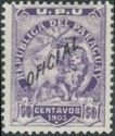 1903 Sentinel Lion - overprinted "OFICIAL"