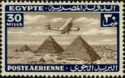 Aircraft flying over the Pyramids of Giza