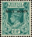 King George VI overprinted MILY ADMIN