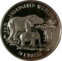 20 Kwacha (Endangered Wildlife - Elephant)