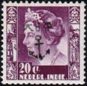 Queen Wilhelmina (Kreisler) Overprinted for use in Celebes