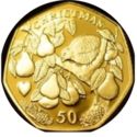 50 Pence (A Partridge in a Pear Tree - Gold)