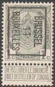 Coat of Arms - Typo. overprint with BRUSSEL 11 BRUXELLES