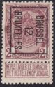 Coat of Arms - Typo. overprint with BRUSSEL 12 BRUXELLES