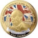 1 Crown (Winston Churchill 50th Anniversary of Death - Gold Plated)