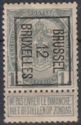 Coat of Arms - Typo. overprint with BRUSSEL 12 BRUXELLES