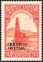 Oil well - Overprint "SERVICIO OFICIAL" (12¼ mm)