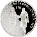 20 Pesos (200th Anniversary of Independence. Hidalgo y Morelos)