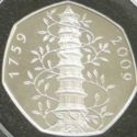 50 Pence (Royal Botanic Gardens, Kew - Silver Piedfort)