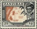 Map showing location of Zanzibar