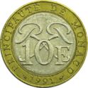 10 Francs (Seal of the Grimaldi)