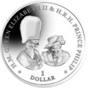 1 Dollar (70 Years of HM Queen Elizabeth II and HRH Prince Philip: Buckingham Palace)