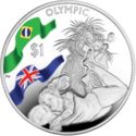 1 Dollar (Brazil Summer Olympics, Volleyball, Coloured)