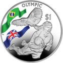 1 Dollar (Brazil Summer Olympics, Rugby Sevens, Coloured)