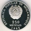 250 Meticais (10th year of independence - Silver edition)