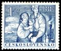 30th Anniversary of Czechoslovakia - Drawing of family