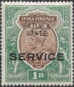 India George V Official Stamp overprinted "PATIALA STATE"