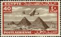 Aircraft flying over the Pyramids of Giza
