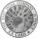 20 Pence (XX Cash/Peacock - Silver)