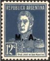 José Francisco de San Martín (1778-1850), ovpt. "M.A."