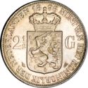 2½ Gulden (Rijksdaalder - Inhuldigingsportret)
