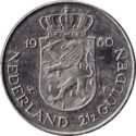 2½ Gulden ("Dubbele Kop" - Investiture of New Queen)