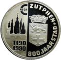 1 Ecu (800th Anniversary Zutphen Charter - Silver edition)