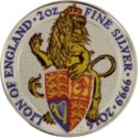 5 Pounds (The Queen's Beasts, Lion of England, Coloured - Silver)