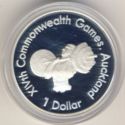 1 Dollar (XIV Commonwealth Games 1990 Auckland - Weightlifting - Silver edit.)