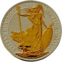 2 Pounds (Britannia - Silver with Gold Plating)