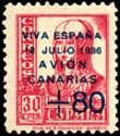 Stamp of 1931-1936, Surcharged in Blue